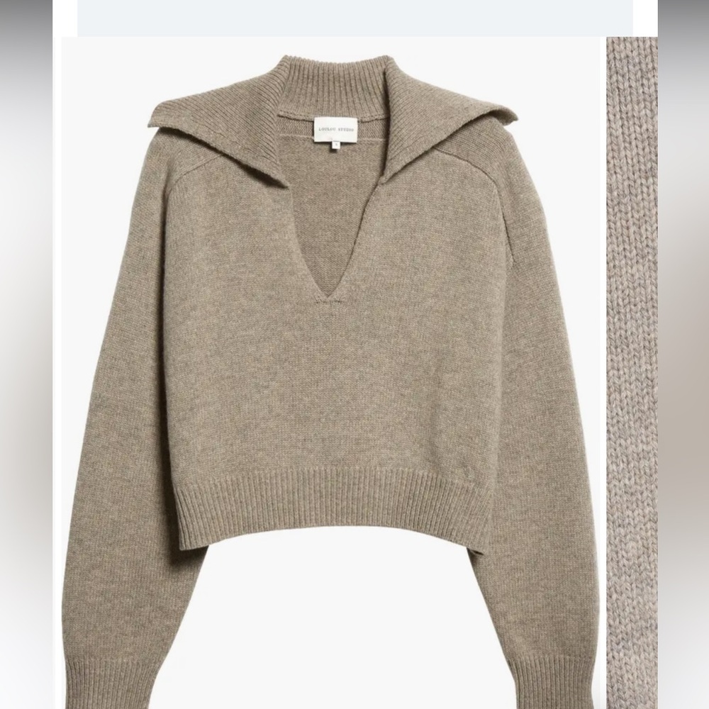 Collar Wool and Cashmere Sweater - Size L